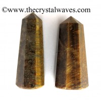 Tiger Eye Agate 1.5 to 2 Inch Pencil 6 to 8 Facets 